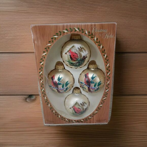 Krebs Christmas Ornaments Cardinals Woodland Accent Collection VTG Excellent - Picture 1 of 16